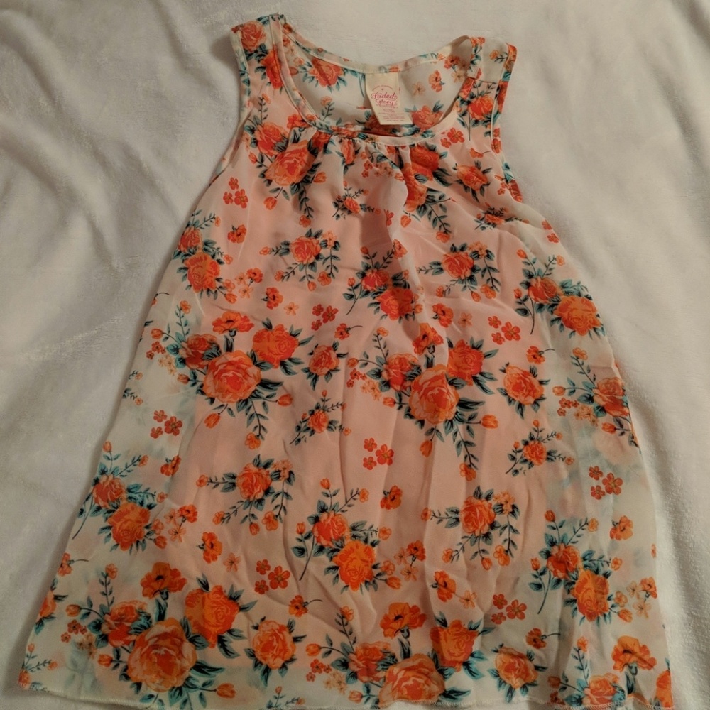 Flower flowy tank top
